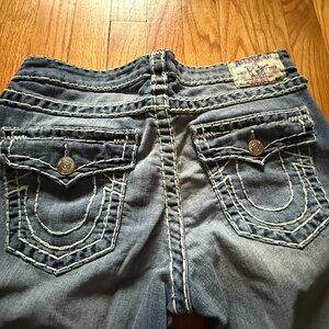 True Religion Super T Natural Bootcut with Flaps Jeans ~ Women's 30